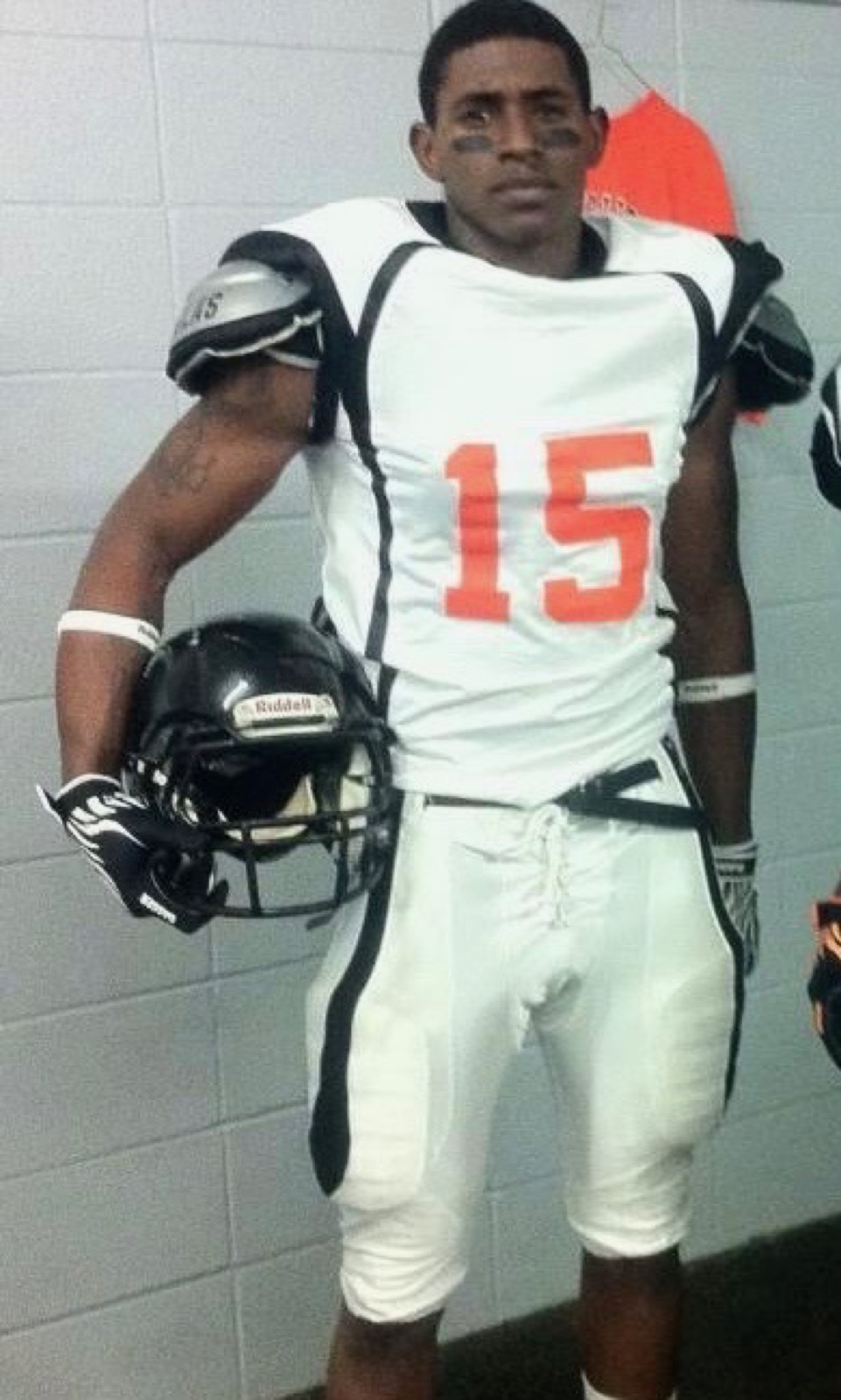 Cartez in his football uniform
